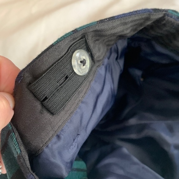 Janie and Jack Green and Blue Blackwatch Family  Plaid Formal Pants - Picture 4 of 7